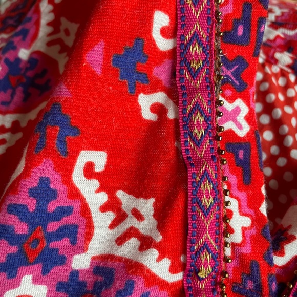 Anthropologie Akemi + Kim red, blue, white tank top. - Picture 6 of 8